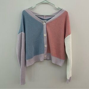 Moon & Madison Color Block Cardigan
